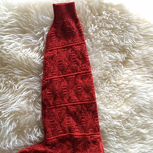 Vintage Aspetuck Cardigan Sweater red/black USA - Picture 9 of 10